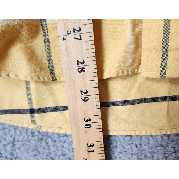 VTG Panhandle Slim Rough Stock Yellow Plaid Long Sleeve Button Down Shirt Size L - Picture 10 of 14